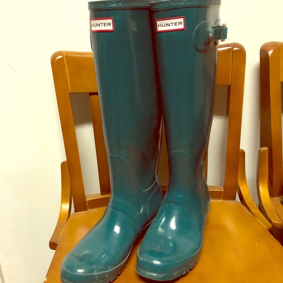 Hunter Shoes - Teal Hunter boots